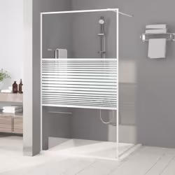 Apportez une nouvelle apparence esthétique à votre salle de bain avec ce mur de douche moderne en verre ESG ! Structure solid ...
