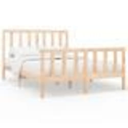 vidaXL Cadre de lit sans matelas 140x190 cm bois de pin massif - 140 x 190 cm