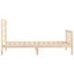 vidaXL Cadre de lit sans matelas 90x200 cm bois de pin massif - 90 x 200 cm