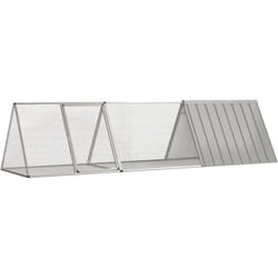 Vidaxl - Cage pour lapin Gris 302,5x80,5x71 cm Acier galvanisé