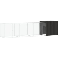 Poulailler Anthracite 400x91x100 cm Acier galvanisé