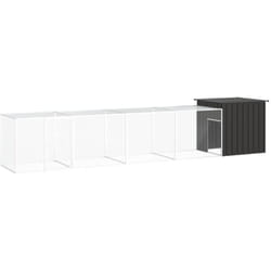 Poulailler Anthracite 500x91x100 cm Acier galvanisé - Vidaxl