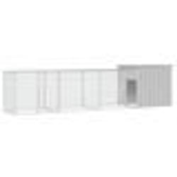 vidaXL Cage pour poules Gris 400x91x100 cm Acier galvanisé
