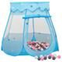 vidaXL Tente de jeu pour enfants avec 250 balles Bleu 102x102x82 cm