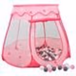 vidaXL Tente de jeu pour enfants avec 250 balles Rose 102x102x82 cm