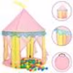 vidaXL Tente de jeu pour enfants avec 250 balles Rose 100x100x127 cm