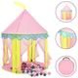 vidaXL Tente de jeu pour enfants avec 250 balles Rose 100x100x127 cm