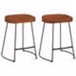 vidaXL Tabourets de bar Gavin lot de 2 45x38x53cm bois massif manguier