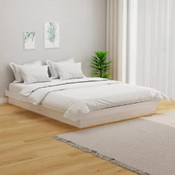 vidaXL Cadre de lit sans matelas blanc bois massif 120x200 cm - 120 x 200 cm