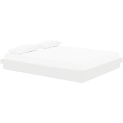 Vidaxl - Cadre de lit sans matelas blanc bois massif 160x200 cm