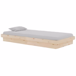 Ce cadre de lit en bois est parfait pour une nuit de sommeil réparatrice. Il met en valeur l'intérieur de votre maison de man ...