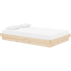 Vidaxl - Cadre de lit sans matelas bois massif