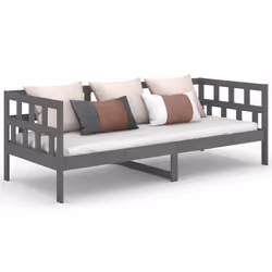 VidaXL 820214, lit sofa, Gris, Bois de pin, 2035 mm, 860 mm, 685 mm