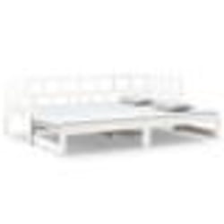 vidaXL Lit coulissant sans matelas blanc 2x(90x200) cm - 180 x 200 cm