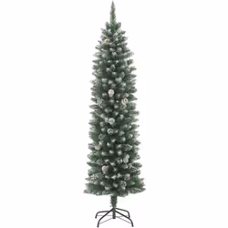 Apportez beaucoup d'ambiance de vacances et de plaisir festif dans votre maison avec ce sapin de Noël mince classique ! Desig ...