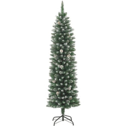 Vidaxl - Sapin de Noël artificiel mince avec support 210 cm pvc