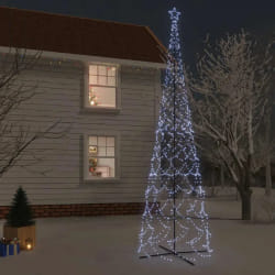 vidaXL Arbre de Noël cône 3000 LED Blanc froid 230x800 cm - TU