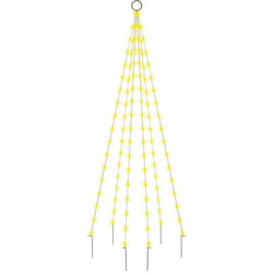 vidaXL Sapin de Noël sur mât de drapeau 108 LED Blanc chaud 180 cm - TU
