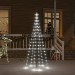 vidaXL Sapin de Noël sur mât 180 cm - LED