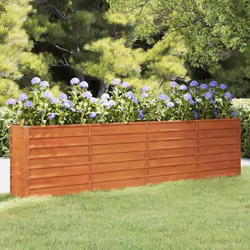 vidaXL Lit surélevé de jardin rouillé 320x40x77 cm acier corten