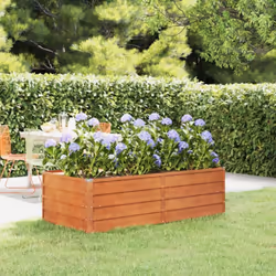 Ce lit surélevé en acier corten est un excellent choix pour les amateurs de bricolage pour décorer leurs jardins, balcons ou  ...