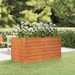 Ce lit surélevé en acier corten est un excellent choix pour les amateurs de bricolage pour décorer leurs jardins, balcons ou  ...