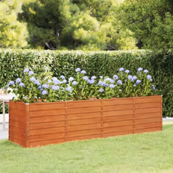 DESCRIPTION GÉNÉRALE Ce lit surélevé en acier corten est idéal pour décorer jardins, balcons ou patios. L'acier corten est an ...