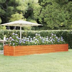 Vidaxl - Lit surélevé de jardin rouillé 400x80x45 cm acier corten