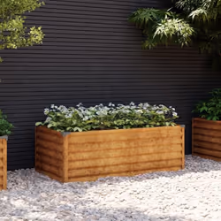 vidaXL Lit surélevé de jardin 100x50x36 cm acier corten