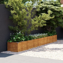 Lit surélevé de jardin 386x50x36 cm acier corten Vidaxl