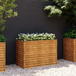 Lit surélevé de jardin 100x50x69 cm acier corten Vidaxl