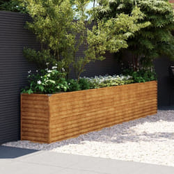 Lit surélevé de jardin 385x50x69 cm acier corten Vidaxl