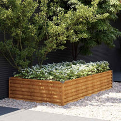 Lit surélevé de jardin 195x100x36 cm acier corten