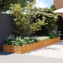 vidaXL Lit surélevé de jardin 482x100x36 cm acier corten