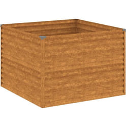 Lit surélevé de jardin 100x100x69 cm acier corten vidaXL
