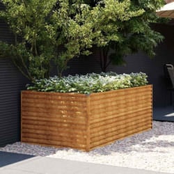 Lit surélevé de jardin 196x100x69 cm acier corten