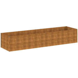 Lit Surélevé De Jardin 386x100x69 Cm Acier Corten Vidaxl