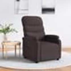 vidaXL Fauteuil inclinable Marron foncé Tissu