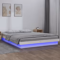 Ce cadre de lit classique avec des lumières LED colorées est destiné à devenir l'attraction principale de votre chambre à cou ...
