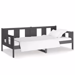 VidaXL 820274, lit sofa, Gris, Bois de pin, 2035 mm, 860 mm, 695 mm