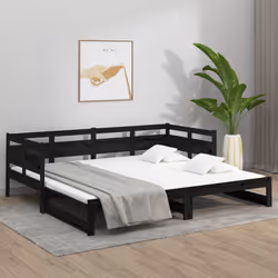 VidaXL 820326 canapé lit sofa Noir - Vue supplémentaire 4