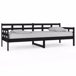 VidaXL 820371, lit sofa, Noir, Bois de pin, 1935 mm, 960 mm, 695 mm