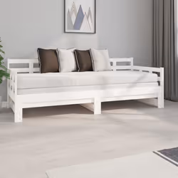 VidaXL 820378, lit sofa, Blanc, Bois de pin, 2035 mm, 860 mm, 695 mm