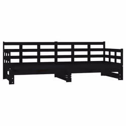 VidaXL 820386, lit sofa, Noir, Bois de pin, 1935 mm, 960 mm, 695 mm