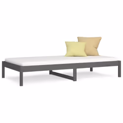 VidaXL 820424, lit sofa, Gris, Bois de pin, 1955 mm, 960 mm, 300 mm