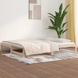 Lit Coulissant 2x(90x200) Cm Bois De Pin Massif