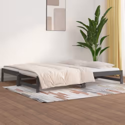 VidaXL 820429, lit sofa, Gris, Bois de pin, 2055 mm, 950 mm, 300 mm