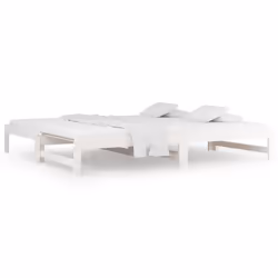 VidaXL 820438, lit sofa, Blanc, Bois de pin, 1955 mm, 950 mm, 300 mm