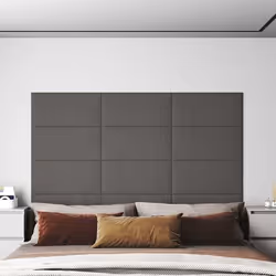 vidaXL Panneaux muraux 12 pcs Gris foncé 60x30 cm Velours 2,16 m²