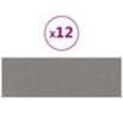 vidaXL Panneaux muraux 12 pcs Gris clair 90x30 cm Tissu 3,24 m²